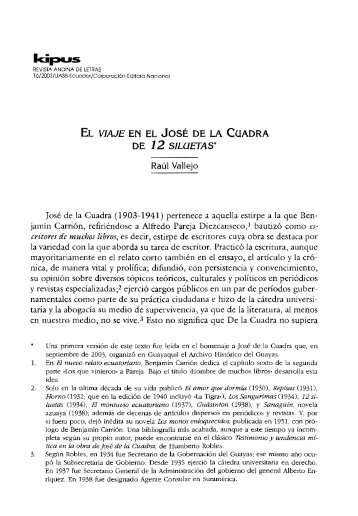 el viaje en el josé de la cuadra de 12 siluetas - Repositorio UASB ...