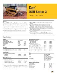 Spec sheet for Cat 259B Series 3 Compact Track Loader ... - Pon / Cat