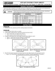 FIN KIT INSTRUCTION SHEET - Highway Equipment Company