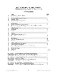 Athletic Parent Handbook 2012-2013 - Port Huron Area Schools