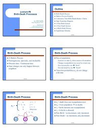 Lecture 6 Birth-Death Process