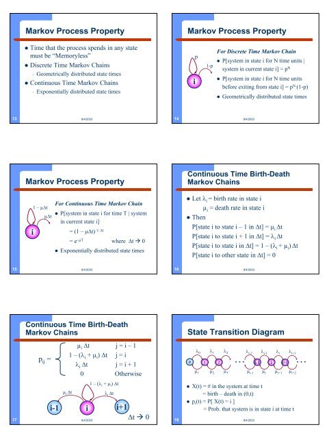 Lecture 6 Birth-Death Process