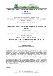 ANÃLISE DOS CUSTOS ECONÃMICOS DO PROGRAMA ... - SOBER