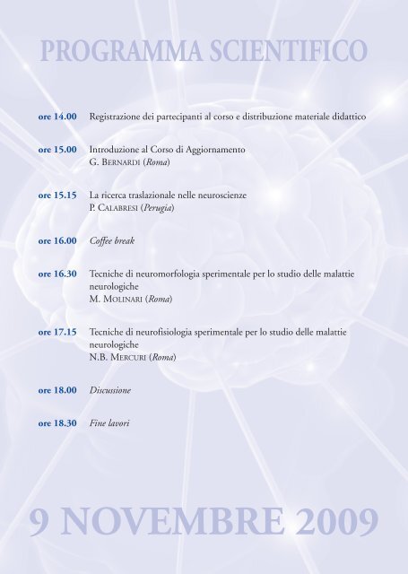 Programma - SocietÃ  italiana di neurologia