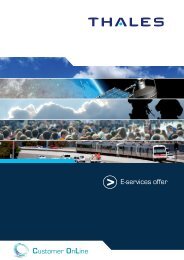 Download leaflet - Customer Online - Thales Group