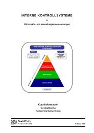 INTERNE KONTROLLSYSTEME - Stadt ZÃ¼rich