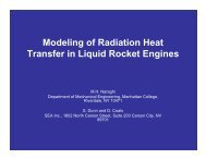 Modeling of Radiation Heat Transfer in Liquid Rocket Engines