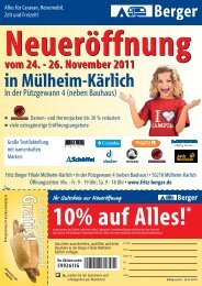 Neueröffnung in Mülheim-Kärlich - Fritz Berger