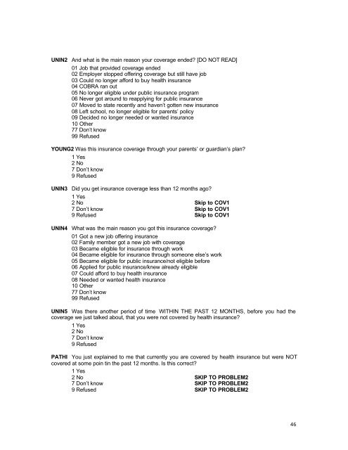 2003 findings with survey instrument - Shadac