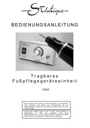 BEDIENUNGSANLEITUNG - Olav Friis Cosmetix