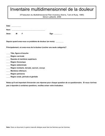 TÃ©lÃ©charger le questionnaire de l'IMD [PDF - 17 Ko]