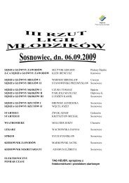 06.09.09 Sosnowiec Liga MÅodzikÃ³w â III Rzut - MKS MOS PÅomieÅ ...