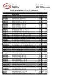 Cjenik papiri i folije2004-11 - M+S doo