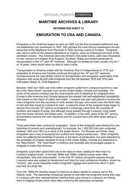 Emigration-Emigration to USA and Canada no13.pdf - National ...