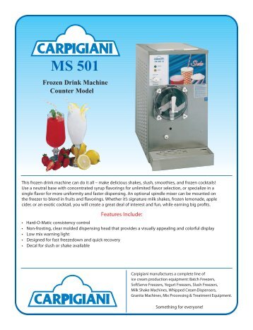 Carpigiani - MS 501 - Italiangelato.com.au