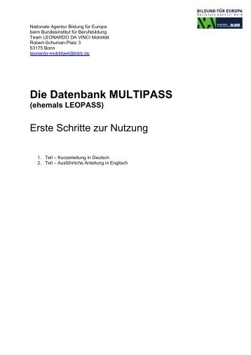 Die Datenbank MULTIPASS - Bibliotheksportal