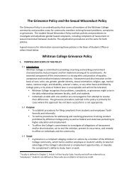 Interim Grievance Policy - Whitman College