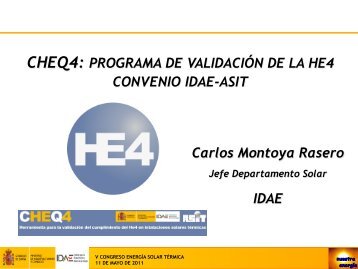 CHEQ4: PROGRAMA DE VALIDACIÃN DE LA HE4 ... - Caloryfrio.com