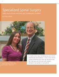 Specialized Spinal Surgery - Baystate Health