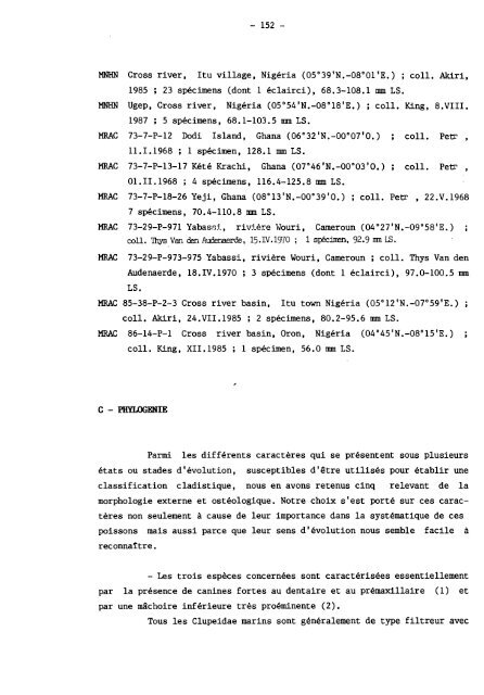 rÃ©vision systÃ©matique des clupeidae d'eau douce de l'ouest et du ...