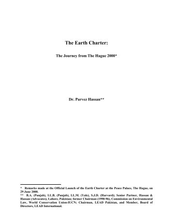 Hassan, Parvez - Earth Charter Initiative