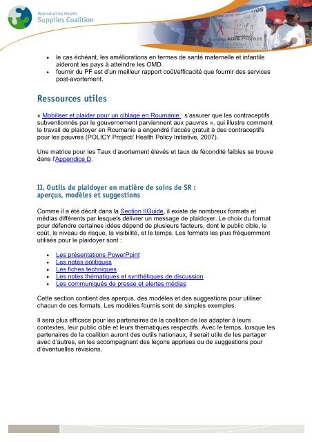 AccÃ¨s au PDF imprimable - Reproductive Health Supplies Coalition