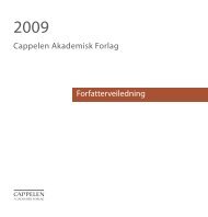 Cappelen Akademisk Forlag Forfatterveiledning - Cappelen Damm