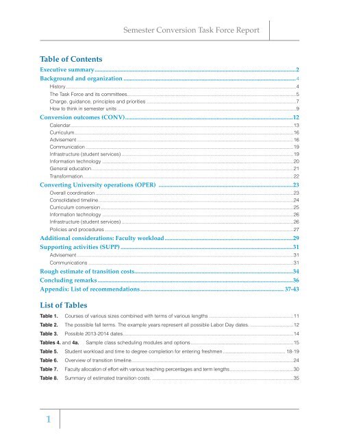 Report of the Semester Conversion Task Force - California State ...