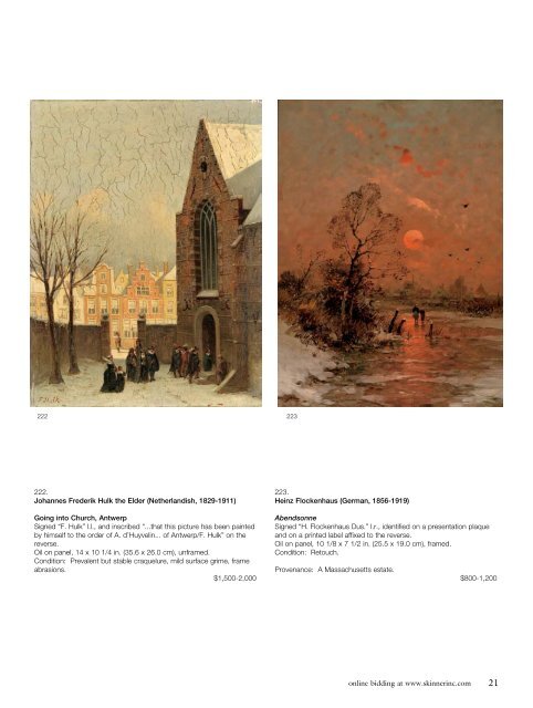 American & European Works of Art Fine Paintings ... - Skinner