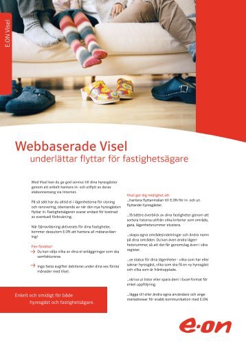Webbaserade Visel underlÃ¤ttar flyttar fÃ¶r fastighetsÃ¤gare - E-on