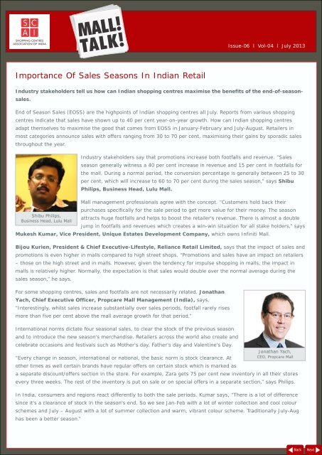 Mall Talk Issue July - 01 - Scai.in
