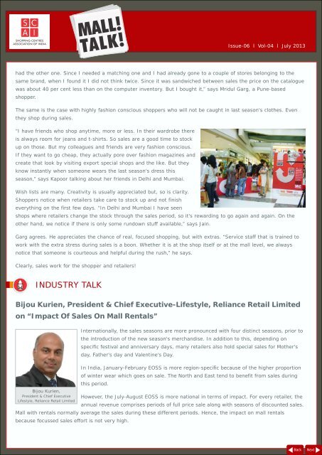 Mall Talk Issue July - 01 - Scai.in