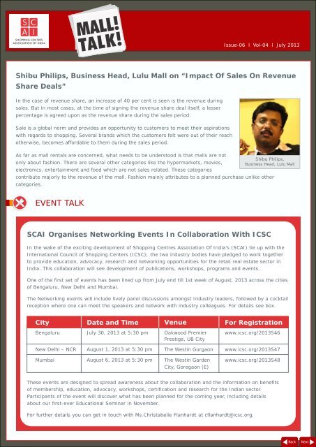 Mall Talk Issue July - 01 - Scai.in