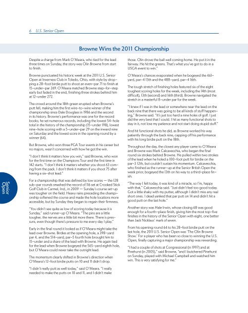 ChAmpionShipS mediA GUide - USGA