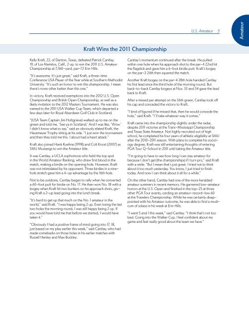 ChAmpionShipS mediA GUide - USGA