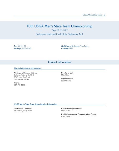 ChAmpionShipS mediA GUide - USGA