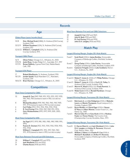 ChAmpionShipS mediA GUide - USGA