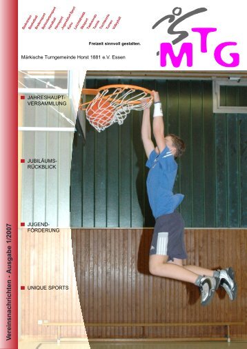 V ereinsnachrichten - Ausgabe 1/2007 - MTG Horst