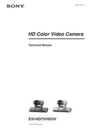HD Color Video Camera EVI-HD7V/HD3V - Sony