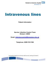 IV line leaflet - Homerton University Hospital