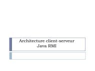 Architecture client-serveur Java RMI - IA