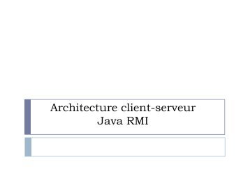 Architecture client-serveur Java RMI - IA