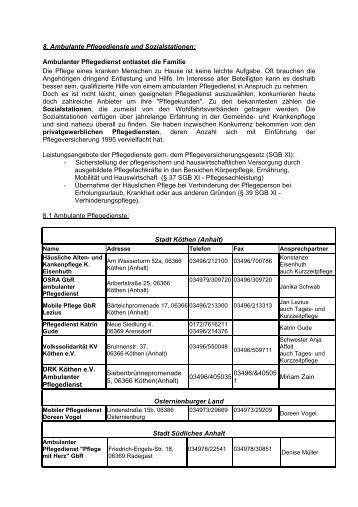 8. Ambulante Pflegedienste und Sozialstationen - Landkreis Anhalt ...