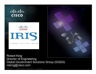 Internet Routing in Space (IRIS) - CCSDS
