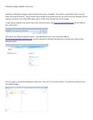 Student Email Instructions - Wheelock College