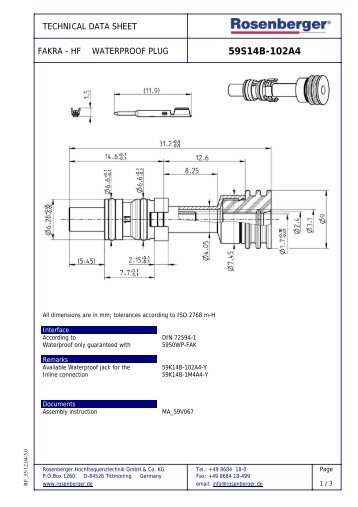 59S14B-102A4 - Rosenberger