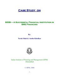 Case on successful SME financing â SIDBI - The IIPM Think Tank
