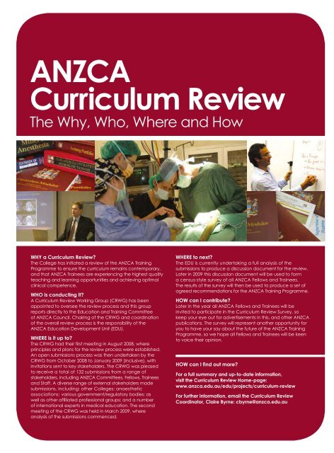 ANZCA Bulletin - June 2009 - Australian and New Zealand College ...