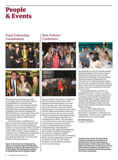 ANZCA Bulletin - June 2009 - Australian and New Zealand College ...