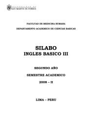 silabo - Facultad de Medicina Humana - Universidad de San MartÃ­n ...